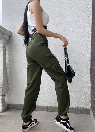 Женские брюки карго pu-3277 фото