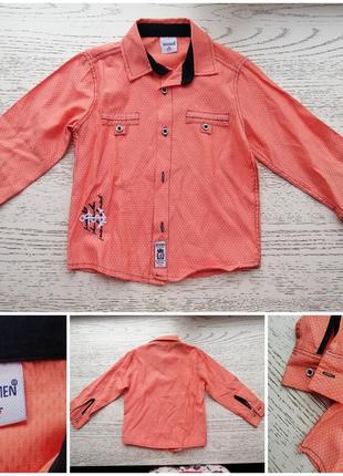 Оранжевая рубашка для мальчика