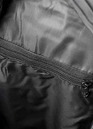 Чоловіча нагрудна сумка-слінг simple black через плече бананка чорна текстильна однолямковий рюкза7 фото