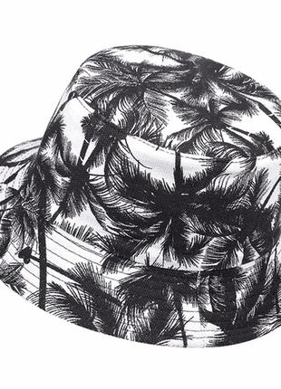 Панамка двухсторонняя пальмы twilight bear 58 см черно-белый и черный4 фото