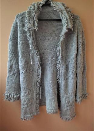 Серая теплая кофта