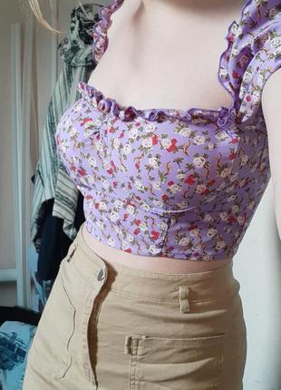 Топ с цветочным принтом