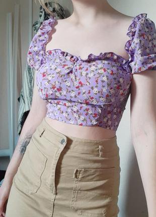 Топ с цветочным принтом