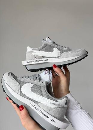 Кроссовки nike sacai grey4 фото