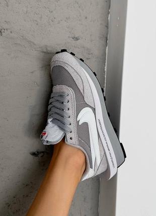 Кроссовки nike sacai grey2 фото