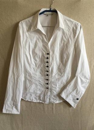 Белая блузка рубашка корсетного типа длинный рукав2 фото