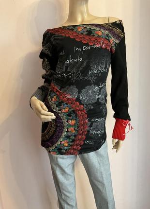 Комбінований светр- блуза від бренду desigual/ m/