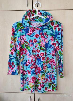 Туніка-худі для пляжу, басейну махра 9-10 років зріст 134-140