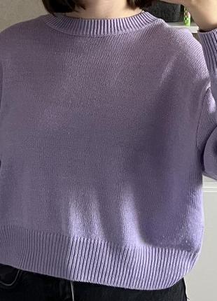 Сиреневый свитер hm