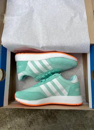 Женские кроссовки adidas iniki green / smb4 фото