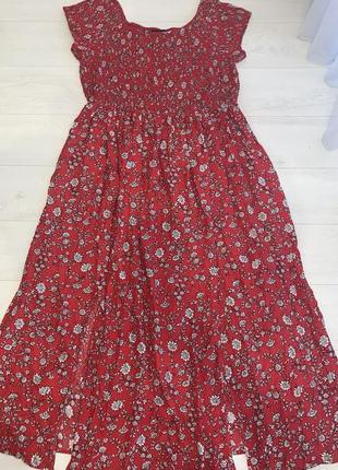 Длинное платье платье в цветочный принт с разрезом yours 20 46 xxl-3xl