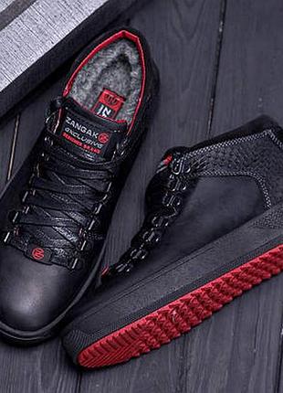 Чоловічі зимові шкіряні черевики/кросівки/ хайтопи