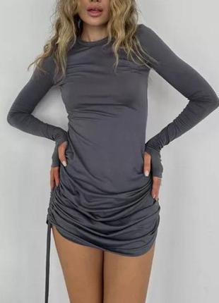 Трендовое мини платье на завязках/ затяжках🔥