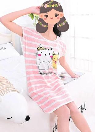 Пижамное платье, туника, ночнушка ,  пижама платьем, уютная женская пижама, футболка длинная для сна4 фото