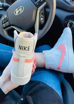 Кроссовки nike blazer mid «77 white peach5 фото