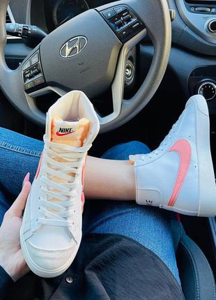 Кроссовки nike blazer mid «77 white peach3 фото