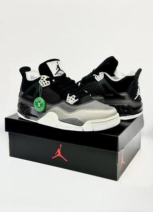 Чоловічі кроссівки nike dd8500 air jordan retro 4 у чорно-сірому кольорі, стильні та зручні кроссівки на кожен день