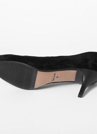 Классические черные замшевые туфли лодочки на шпильке 36 размера4 фото