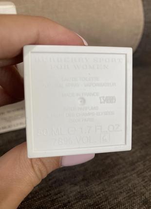 Burberry sport for women туалетная вода 50 мл, оригинал