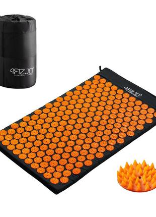 Килимок акупунктурний 4fizjo classic mat аплікатор кузнєцова 4fj0041 black/orange