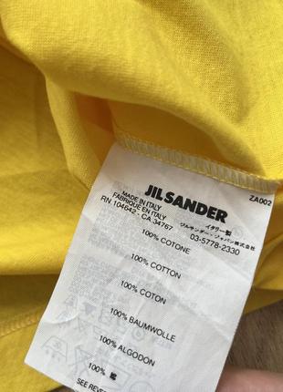 Базова футболка jil sander basic yellow tee4 фото