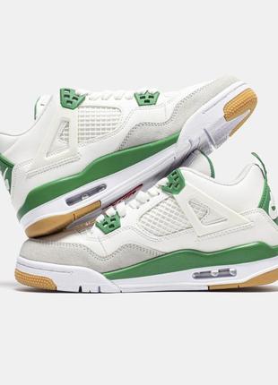 Демисезонное белое кроссовки nike air jordan 4 белые унисекс кроссовки nike air jordan 4