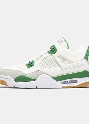 Демисезонное белое кроссовки nike air jordan 4 белые унисекс кроссовки nike air jordan 42 фото