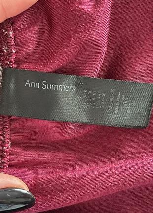 Ann summers майка бордовый бархат бархат с кружевом9 фото