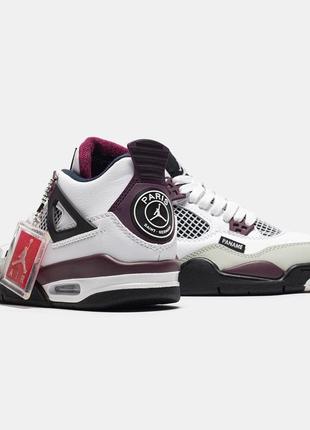 Демисезонное белое кроссовки nike air jordan psg белые унисекс кроссовки jordan 4 paris