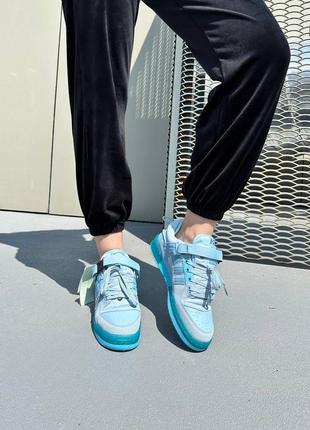 Женские кроссовки adidas forum x bad bunny blue tint#адидас