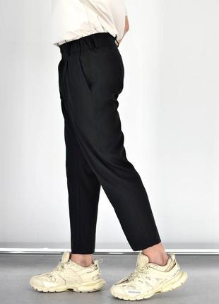 Мужские чёрные классические брюки мом чорні чоловічі класичні штани брюки2 фото