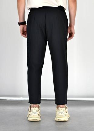 Мужские чёрные классические брюки мом чорні чоловічі класичні штани брюки3 фото
