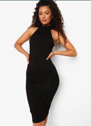 Платье черное boohoo 2