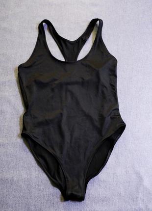 Лаконічний стильний купальник weekday black swimsuit як cos2 фото