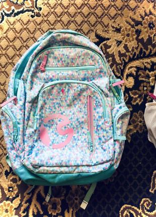 Рюкзак 30 литров с твердой спинкой мята бирюза