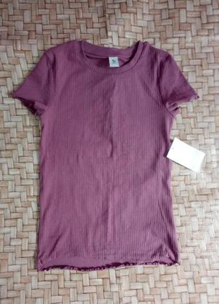 Базовая футболка в рубчик