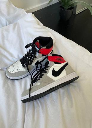 Демисезонное серое кроссовки nike air jordan retro 1 серые женские кроссовки nike air jordan retro 1 женские кроссовки найк джордан ретро 1