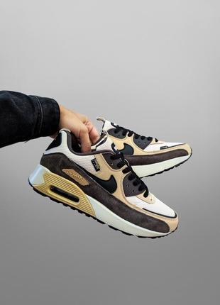 Демисезонные белые кроссовки nike air max 90 бежеві чоловічі кросівки nike air max 90