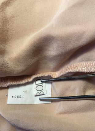 Винтаж шелковая блуза персиковая вышивка кружево 90е10 фото