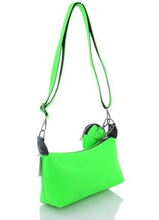 Женская сумка «лойс» зеленая5 фото