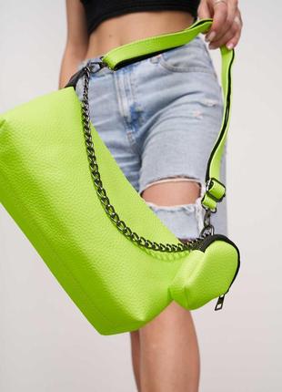 Женская сумка «лойс» кислотно желтая