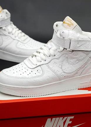 Женские кроссовки nike air force 1 high white x lv 36-37-38-38.5-39-40-41