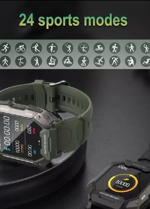 Розумний годинник military liga водостійкий тактичний годинник для військових5 фото