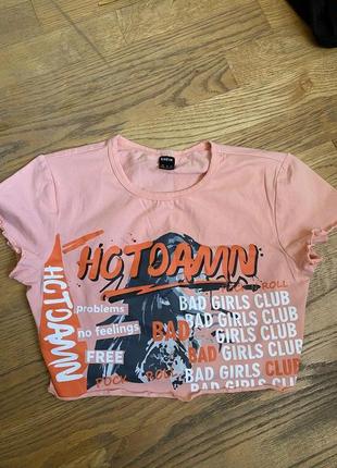 Кроп футболка, топ shein