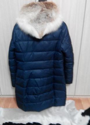 Зимнее пальто chiago  с огромным лисьим воротником5 фото