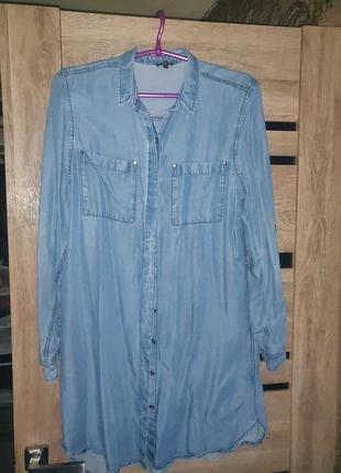 Джинсовое платье рубашка