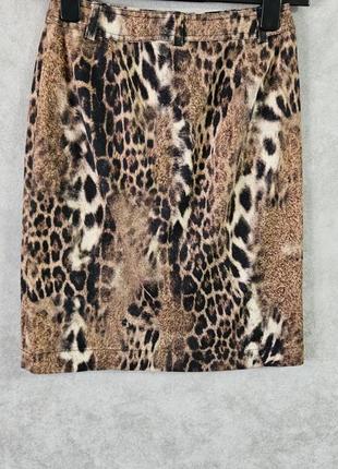 Юбка с леопардовым принтом4 фото