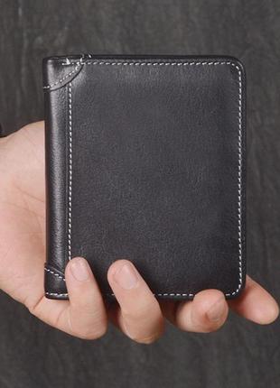 Небольшой классический мужской кожаный кошелек клатч портмоне2 фото
