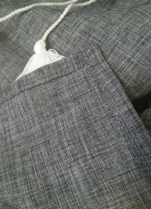 Льняная рубашка вышиванка мужская для пары серая s m l xl 2xl 3xl 4xl6 фото