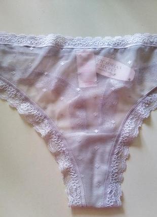 Трусики victoria's secret thong panty (сірі)2 фото